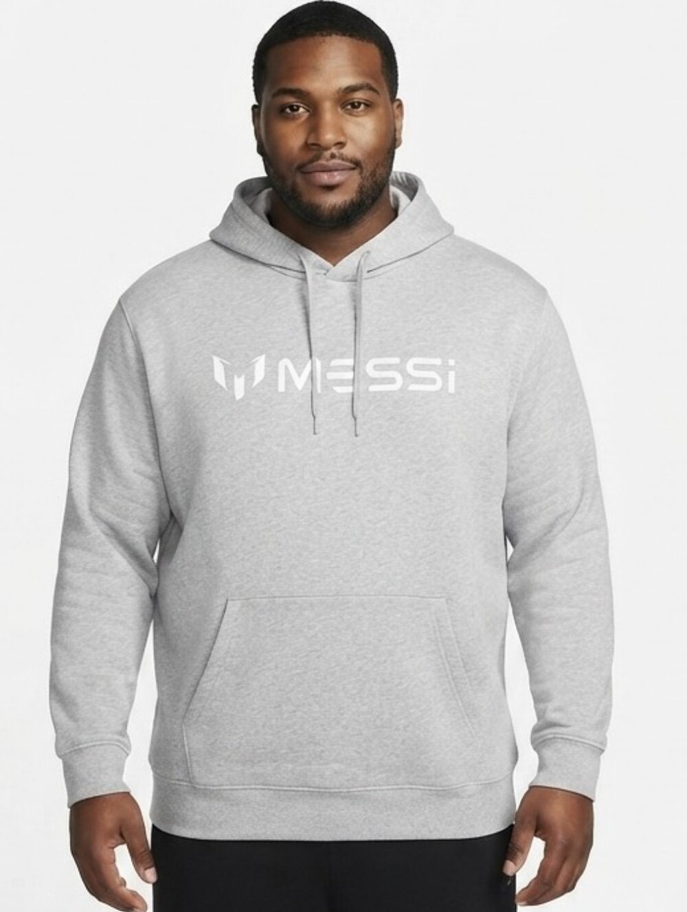 NWT Messi Gray Fleece Lined Hoodie